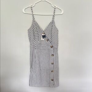 Abercrombie & Fitch Navy and White Striped Mini Dress
